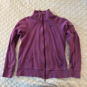 Nike Women's Purple Track Jacket Full Zip w/ Pockets Y2K Outdoor Size M